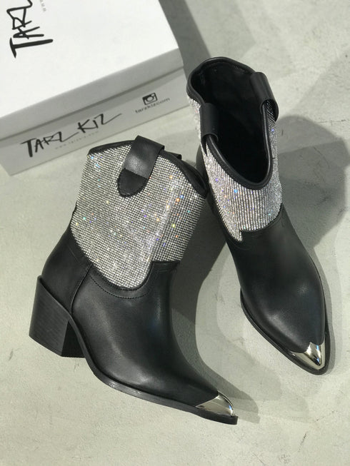 JAZZ  SİYAH TAŞLI BOOTIE